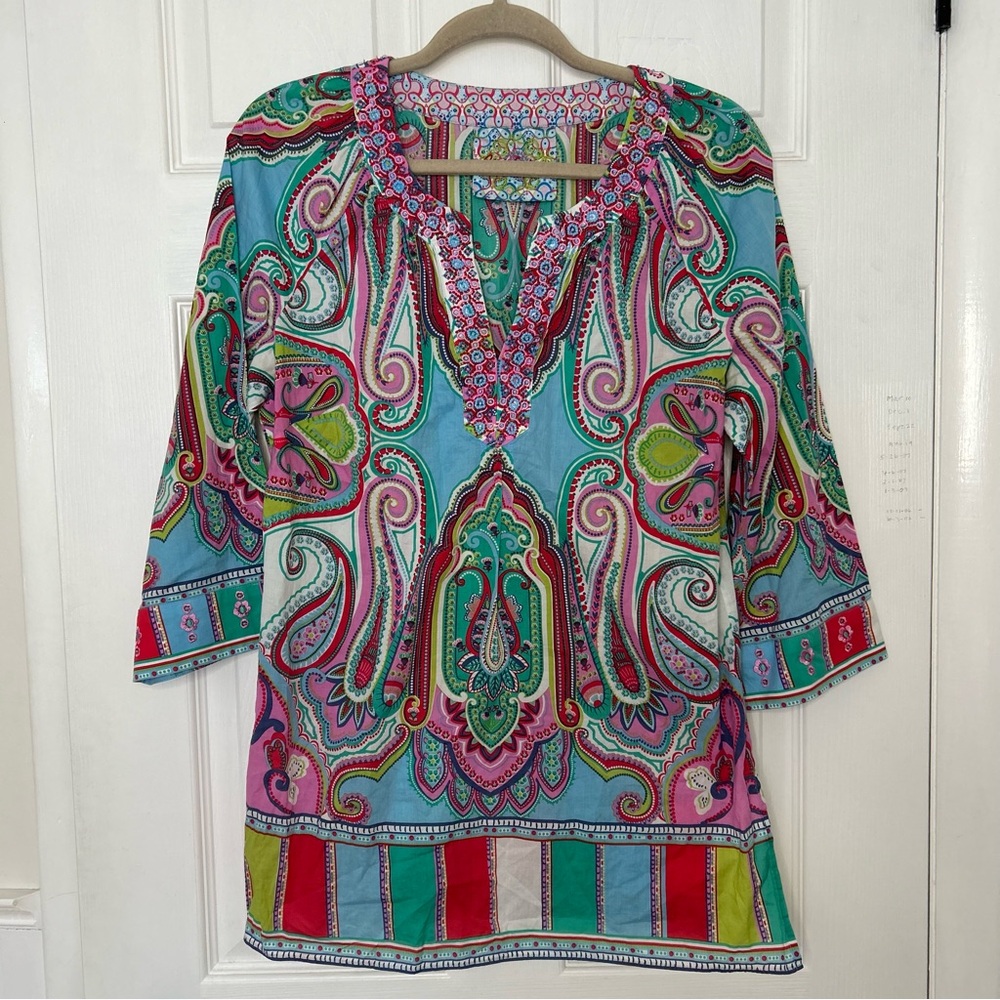 Robert Graham Paisley Beaded Tunic